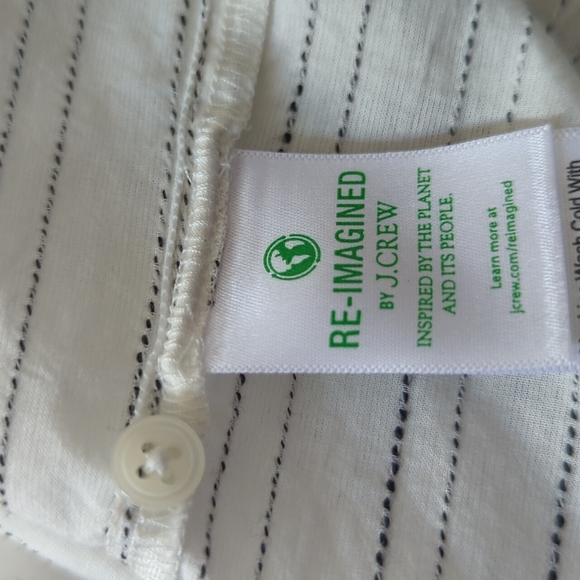 J. Crew Button-Up Tie-Waist Top in Stripe - Picture 12 of 16